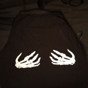 Creepy hands halter top. Never worn